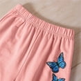 thumbnail image 5 of MANHUJI 2 Piece Sets for Toddler Girl Butterfly Print Long Sleeve Hoodie Pants Set for 1 To 8 Years (Pink,140), 5 of 6