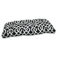thumbnail image 1 of Pillow Perfect Outdoor/ Indoor New Geo Aqua Wicker Loveseat Cushion, 1 of 2