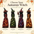 thumbnail image 7 of Clearance! Enchanted Autumn Witch,Halloween Witch Desktop Decoration,Witch Shelf Decoration for Mantel Fireplace Tiered Tray, Gothic Harvest Home Halloween Decor Gift (Pruple), 7 of 7