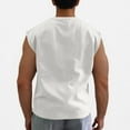 thumbnail image 5 of hoksml Men's Suede Tank Top Sports Pullover Round Neck Fitness Clothing Top Casual Loose Sleeveless T Shirts Athletic Running Shirts, 5 of 8