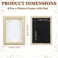 thumbnail image 2 of 2 Pcs Wood Picture Frames, 4 x 5 Inch Wooden Photo Frame, Photo Displays with Mat Glass Panel for Wall Tabletop Display, White Oak Color, 2 of 7
