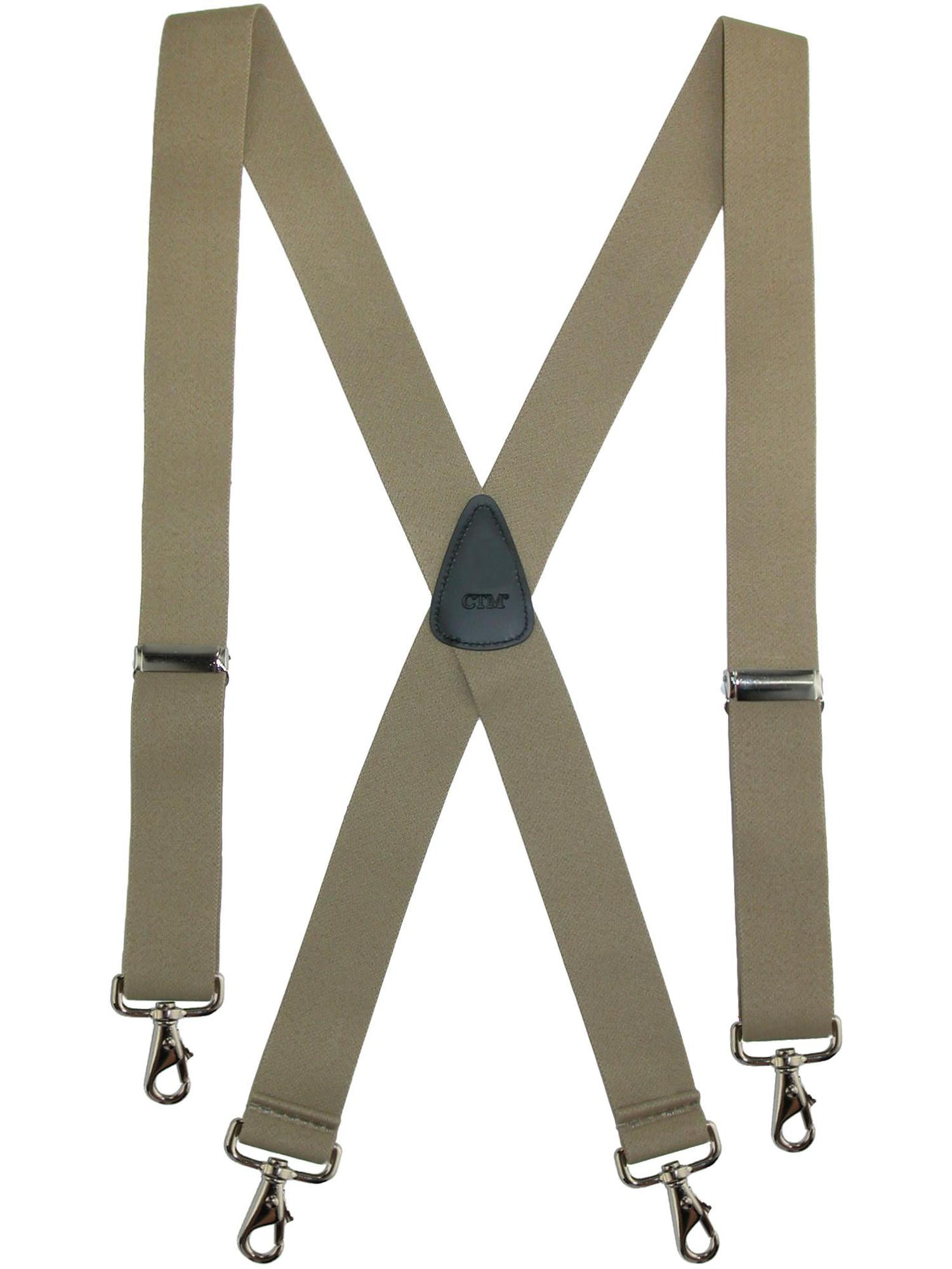CTM CTM® Elastic Solid Color XBack Suspender with Swivel Hook Ends