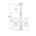 thumbnail image 2 of Thomas Lighting - Georgetown - Three Light Chandelier   Weathered Zinc Finish, 2 of 2