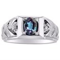 thumbnail image 1 of Bague Diamant & Alexandrite Simulée 14K Jaune Ou 14K or Blanc, 1 of 1