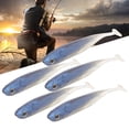 thumbnail image 4 of 5Pcs Appât Artificiel en Forme de Poisson Simulé Leurre Doux Faux Poisson Nageur Réaliste Bleu, 4 of 14
