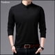thumbnail image 3 of Taoboo, nueva camiseta de algodón a la moda para hombre, camisetas de manga larga para hombre, camisetas de color liso, camisetas casuales de negocios, ropa de cuello medio para hombre, 3 of 4