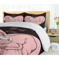 thumbnail image 5 of Ambesonne Love Theme Duvet Cover Set, Always Take Care of You, 2-Calking, Pale Pink Dark Brown, 5 of 7