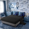 thumbnail image 4 of Erosebridal Wolf Family with Blue Roses Print Bedding Comforter Set, Jungle Night Full Bedding Set for Men and Women, Black Reversible 7 Pieces, 4 of 6