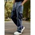 thumbnail image 6 of Men's American Retro Workwear Corduroy Pants, Loose Straight-leg Wide-leg Casual Trousers for Fall, Winter and Vintage Look,Navy,L, 6 of 6