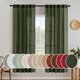 thumbnail image 1 of Cortinas MIULEE de lino verde oliva, 183 x 183 cm, para dormitorio y sala, 1 of 7