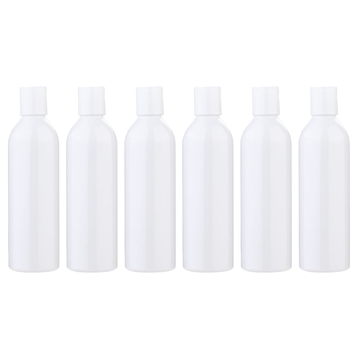 6pcs 250ml Press Type Lid Travel Bottles Portable Cosmetic Container