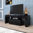 thumbnail image 5 of Black Tv Stand With Led Lights,Flat Screen Tv Cabinet, Gaming Consoles - In Lounge Room, Living Room And Bedroom(Black), 5 of 10