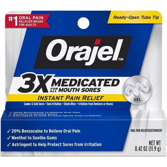 Orajel Maximum Strength Instant Pain Relief, 0.18 Oz.