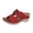 Red, variant on Orthopedic Sandals for Women Fashion Buckle T-Strap Open Toe Wedge Slides Comfortable Thick Sole Summer Walking Beach Shoes Red Size 7.5
