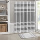thumbnail image 5 of Cateissary Cortina de ducha a rayas, cortinas de ducha impermeables con buena sensación de mano, cortina para tela a rayas Juegos de accesorios de baño Café Marfil B 180*180 CM, 5 of 6