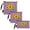 Purple Sun Bouquet, variant on Set of 3 Reusable Storage Bags with Zipper , Food Storage & Bread Organizer for Picnic Office, Yellow Geo