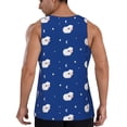 thumbnail image 3 of Easygdp Moon Lamb Men's Tank Top, Sleeveless Muscle T Shirts, Breathable, Quick-Dry, Loose for Gym, Running, Fitness - Small, 3 of 9