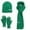 Green, variant on PureCasa Scarf Hat Gloves Set for Women, Ribbed Knit and Waffle Knit Warm All-Season Winter Accessories Three-Piece Set for Women