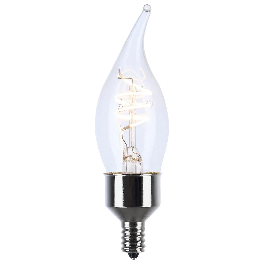 Satco S11526 CA11 LED Light Bulbs 4W 120V 2700K E12 Candelabra Base Dimmable (6 Pack)