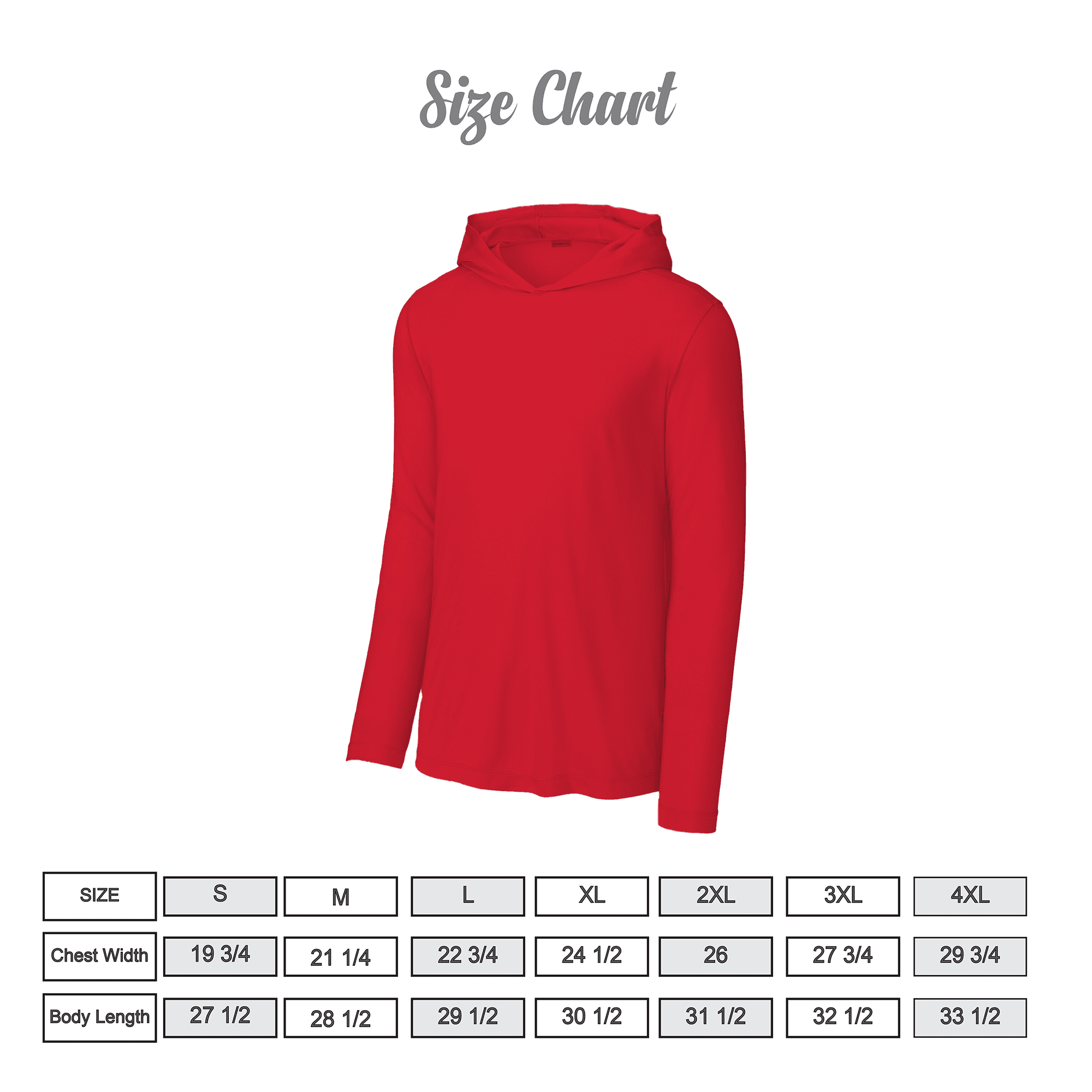 Zfeel Lightweight Dry Fit Hoodie for Men, Long Sleeve Red Pullover Hooded Shirt, 5 Pack, L