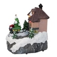 thumbnail image 4 of Northlight 5.5" LED Lighted and Animated House with Train Christmas Village Display Piece, 4 of 5