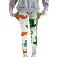 thumbnail image 5 of Auroural Toddler Girls Legging 4T Girls St. Patrick's Day Printed Pants High Waist Stretchy Soft Tights 4 Years Green, 5 of 7