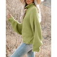 thumbnail image 4 of Sherrylily Fall Women Turtleneck Sweaters Batwing Pullover Winter Loose Knit Jumper, 4 of 7