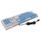thumbnail image 3 of Teclado mecánico de 104 teclas, interruptor azul, RGB, USB, resistente al desgaste, resistente a los arañazos, teclado para juegos, blanco y azul, 3 of 5