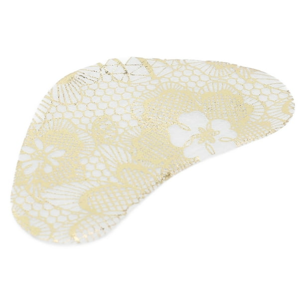 200 Piezas Desechables Máscara De Barbilla Hoja Cuidado De La Piel Flor Fina Ligera Oro Tencel Transpirable Promover La Absorción Máscara De Compresión De Papel De Barbilla Para Salón