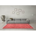 thumbnail image 3 of Ahgly Company Indoor Round Abstract Red Modern Area Rugs, 4' Round, 3 of 4