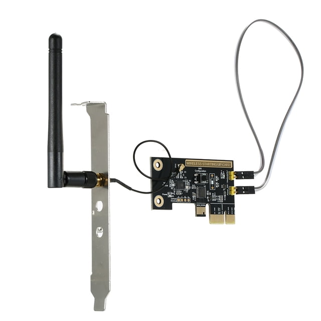 eWeLink Mini PCI-e Desktop PC Remote Control Switch Card WiFi Wireless Smart Switch Relay Module Wireless Restart Switch Turn On/OFF Computer Boot Card with External Antenna & 2PCS Fixed Plate for