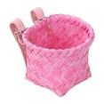 thumbnail image 1 of Lipstore Panier de Vélo pour Enfants Accessoires de Vélo Décoration Compacte Panier de Rangement Fait à la Main Rose, 1 of 8