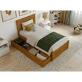 thumbnail image 3 of AFI Nantucket Twin Wood Platform Bed with Footboard and Storage Drawers, Light Toffee, 3 of 14