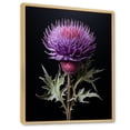 thumbnail image 2 of Designart "Thistle Flowers in Purple and Black II" Floral Framed Wall Art - Traditional Black Thistle Entryway Framed Wall Art Print, 2 of 6