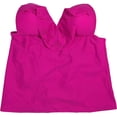 thumbnail image 2 of Hula Honey PINK SAPPHIR Laser-Cut Ruffle Tankini Swim Top, US Small, 2 of 4