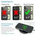 thumbnail image 2 of Dockem iPhone 11 Pro Max Luxe M1 Card Case; Built-in Metal Plate, 1 Lay-Flat Card Slot, Black/Grey, 2 of 8
