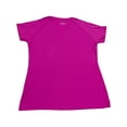 thumbnail image 2 of Under Armour Women's Magenta Pink / Steel Tech V-Neck Jersey Short Sleeve Soccer - M, 2 of 2