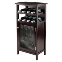 Winsome Wood Alta Display Wine Cabinet, Espresso Finish