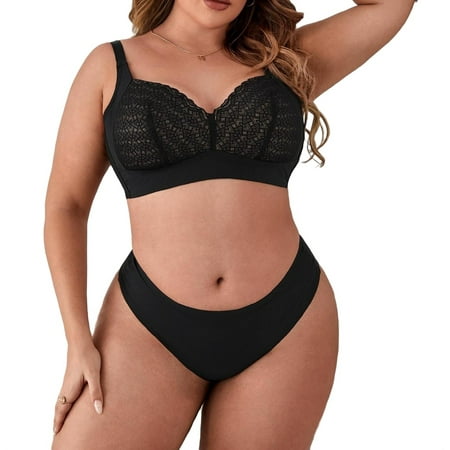 

A Piece Black Plus Size Panties (Women s)