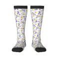 thumbnail image 1 of Fotbe Daisies Flowers Calcetas Divertidas Estampadas para Hombre y Mujer, Calcetas de Algodón hasta la Rodilla para Caminar, Correr, Enfermería y Embarazo, 1 of 6