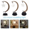 thumbnail image 2 of Lámpara de escritorio de mesa Cuerda de cáñamo Estrella LED Luz de noche Decoración (A pilas), 2 of 8