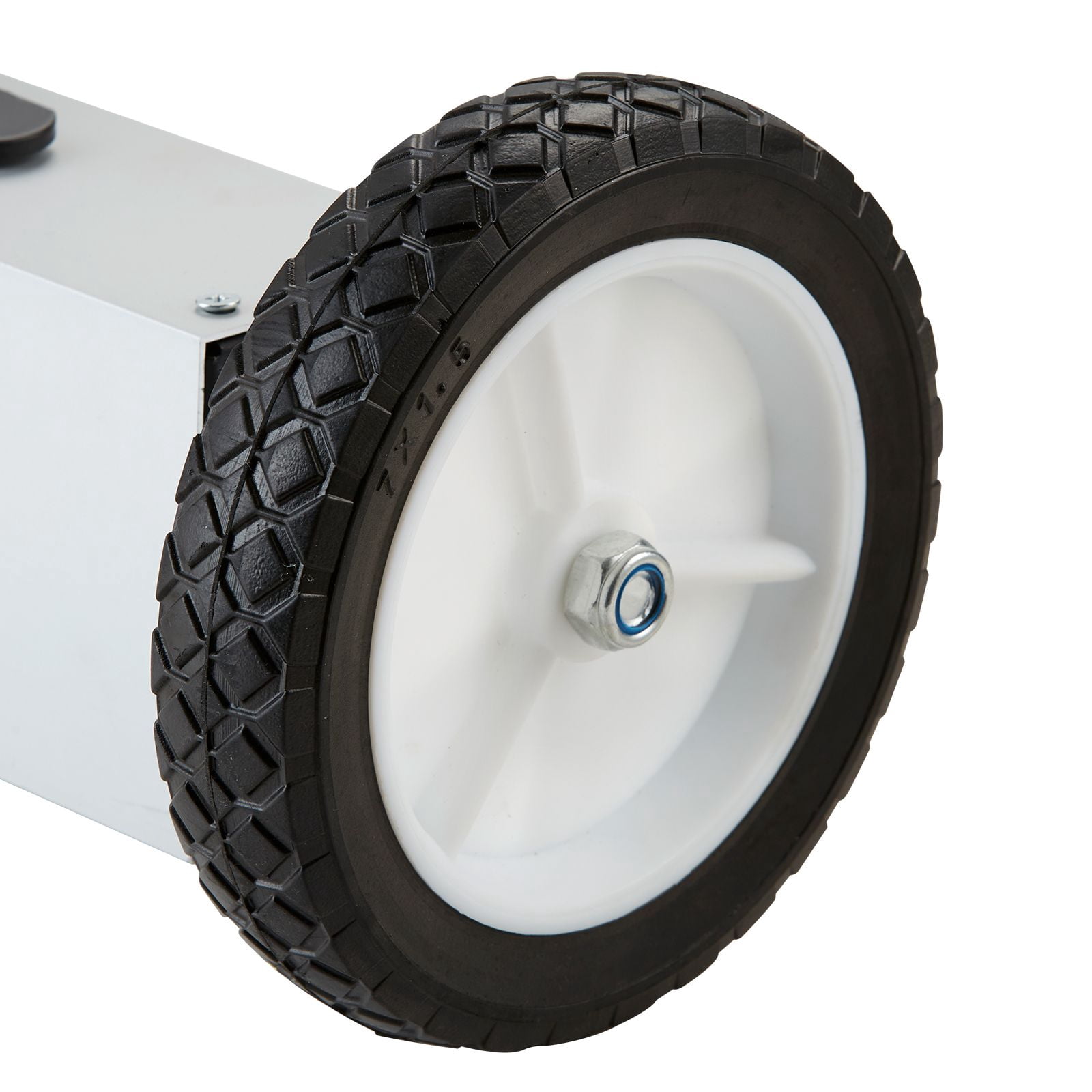 45Lbs Rolling Magnetic Sweeper with Wheels, Push-Type Magnetic Pick Up Sweeper, 18-inch Large Magnet Pickup Lawn Sweeper, Magnet with Telescoping Handle, Easy Cleanup of Workshop Garage Yard