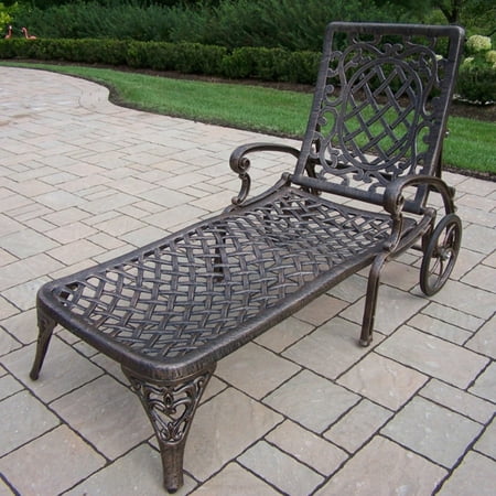 Oakland Living Mississippi Cast Aluminum Chaise Lounge