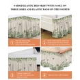thumbnail image 6 of Hummingbird Wrap Around Bed Skirts for King Bed 18" Drop,Bed Skirt with Adjustable Elastic Belt Dust Ruffle Bed Valance for Bedroom Hotel Sage Green Botanical Leaf Vintage Botanical Bed Frame Cover, 6 of 7