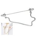 thumbnail image 4 of Pasador de barra de cuello para hombres, con insignias de cadena, , Clips de , decoración de joyería, regalos de 70mm , Plata, 4 of 7