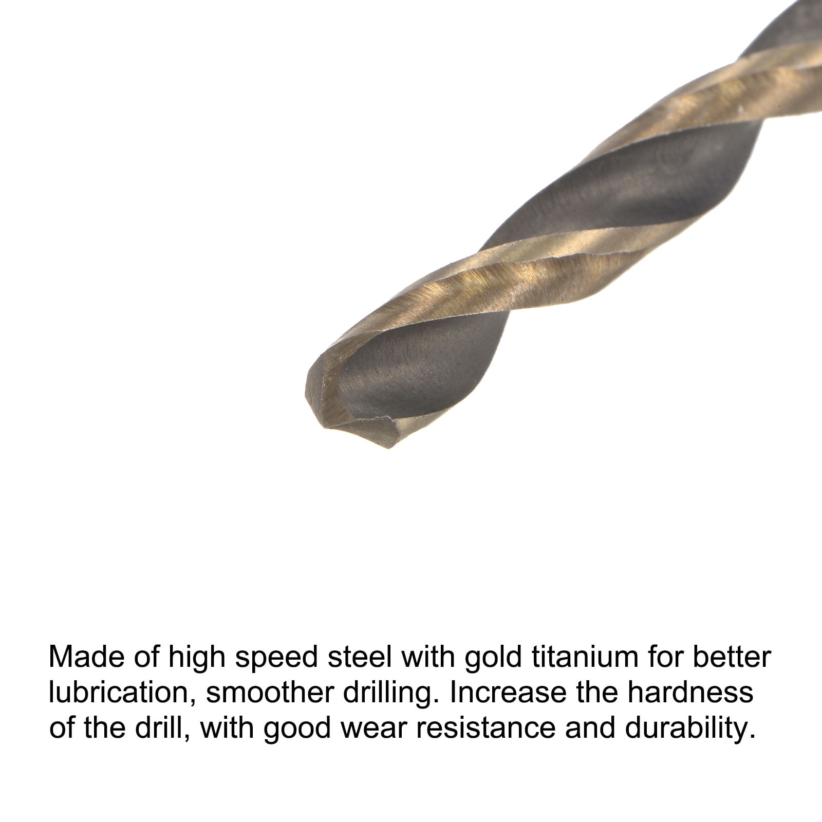 Unique Bargains 2pcs High Speed Steel Hex Shank Twist Drill Bit 5mm Dia 105mm Length