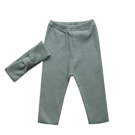 

nsendm 12m Clothes for Boys Baby Newborn Infant Girls Boys Solid Ribbed Cotton Summer Autumn Long Pants Large Boys Light Blue 12-18 Months