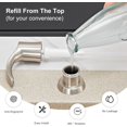 thumbnail image 2 of Soap Dispenser for Kitchen Sink Counter Dispenser with 13 OZ Bottle(Brushed Nickel), Refill from Top GAGALIFE, 2 of 8