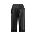 thumbnail image 4 of Brilliant Cotton Line Pants Capris for Women Plus Women's Loose Wide Leg Pants High Waist Straight Pants Casual Pants, 4 of 4