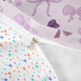 thumbnail image 4 of spefrowx Purple Line Bowknot Twin Duvet Cover for Kids, Kawaii Star Print Twin Bedding, Stars Reversible, 2 Pieces, 1 Duvet Cover and 1 Pillowcase, 4 of 6